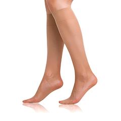 FLY KNEE HIGHS 15 DEN 20x - Dámske silonkové podkolienky 20 ks - almond