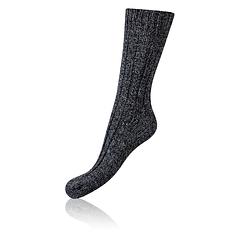 NORWEGIAN STYLE SOCKS - Pánske zimné ponožky nórskeho typu - čierna