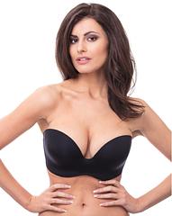WONDERBRA ULTIMATE STRAPLESS BRA - Hladká podprsenka bez ramienok - čierna