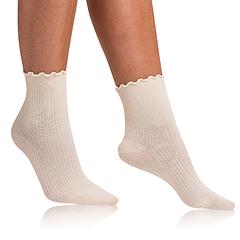 FANCY MODAL SOCKS - Dámske ponožky - smotanová