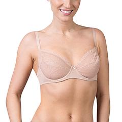 DAILY LACE BRA - Dámska čipkovaná podprsenka s kosticou - telová
