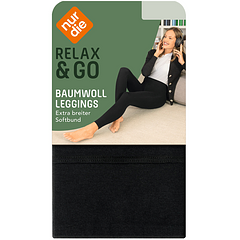 NUR DIE BAUMWOLL LEGGINGS - Dámske bavlnené legíny - čierna