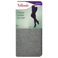 FLEECE COTTON 100 DEN - Nepriehľadné pančuchové nohavice - sivá
