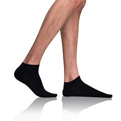BAMBUS AIR IN-SHOE SOCKS - Krátke pánske bambusové ponožky - čierna