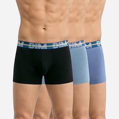 DIM POWERFUL BOXERS 3x - Pánske boxerky 3 ks - světlo modrá - sivá - čierna