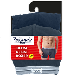 ULTRA RESIST BOXER 2x - Dvojbalenie bavlnených boxeriek - sivá - modrá