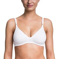 COTTON BRA - Nevystužená bavlnená podprsenka - biela